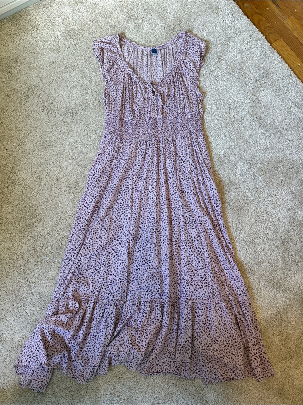 Old Navy Lavender Floral Maxi Dress